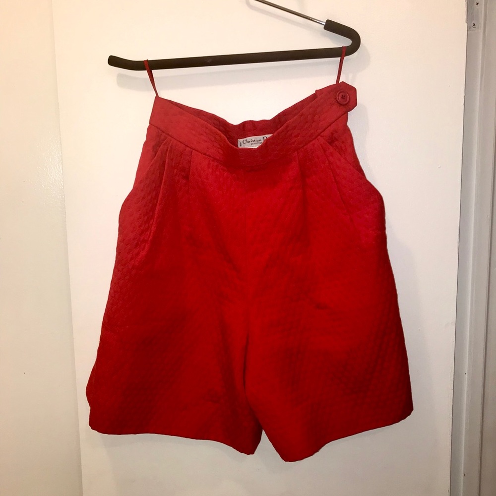 Vintage Christian Dior Red Shorts